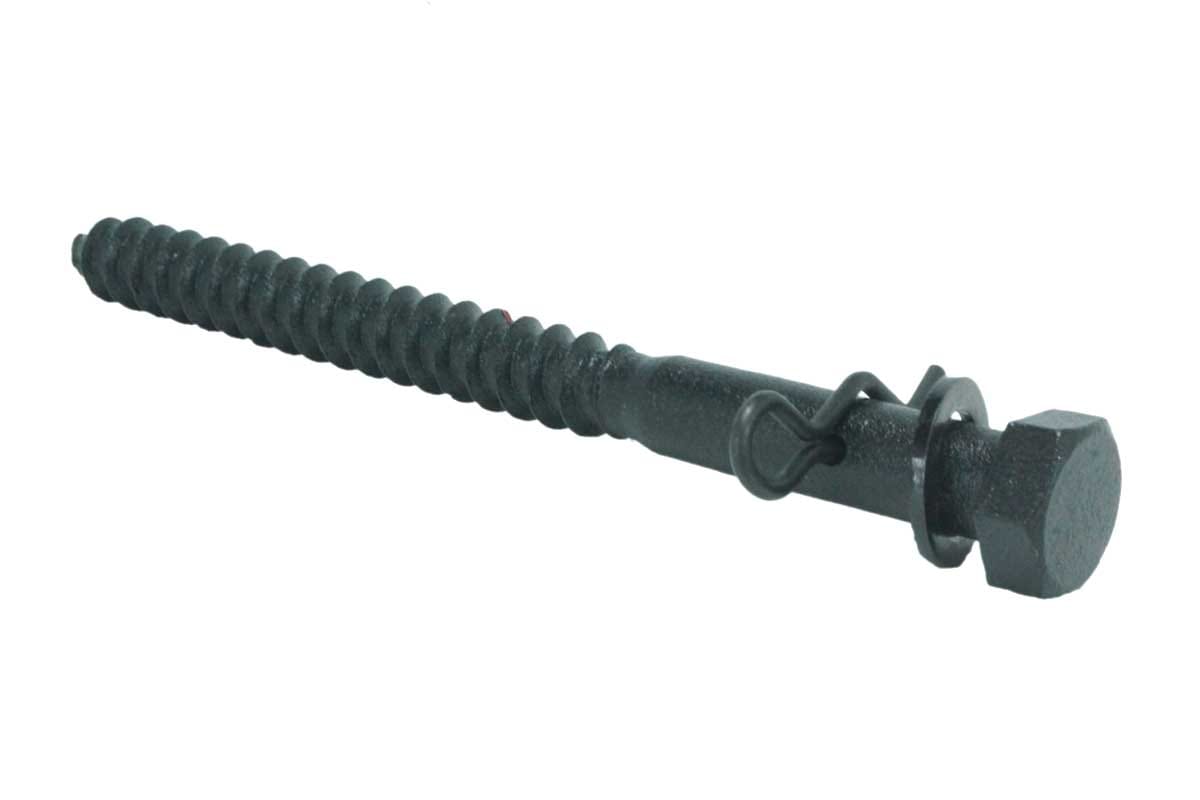 Stainless steel painted lag bolt for cast iron shutter dogs, 4-1/2 inches long, sold individually for durable fastening.