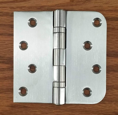 Ball Bearing Door Hinges 4" Square With 5/8" Radius Corners - Multiple Finishes - 2 Pack