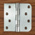 Ball Bearing Door Hinges 4" Square With 5/8" Radius Corners - Multiple Finishes - 2 Pack