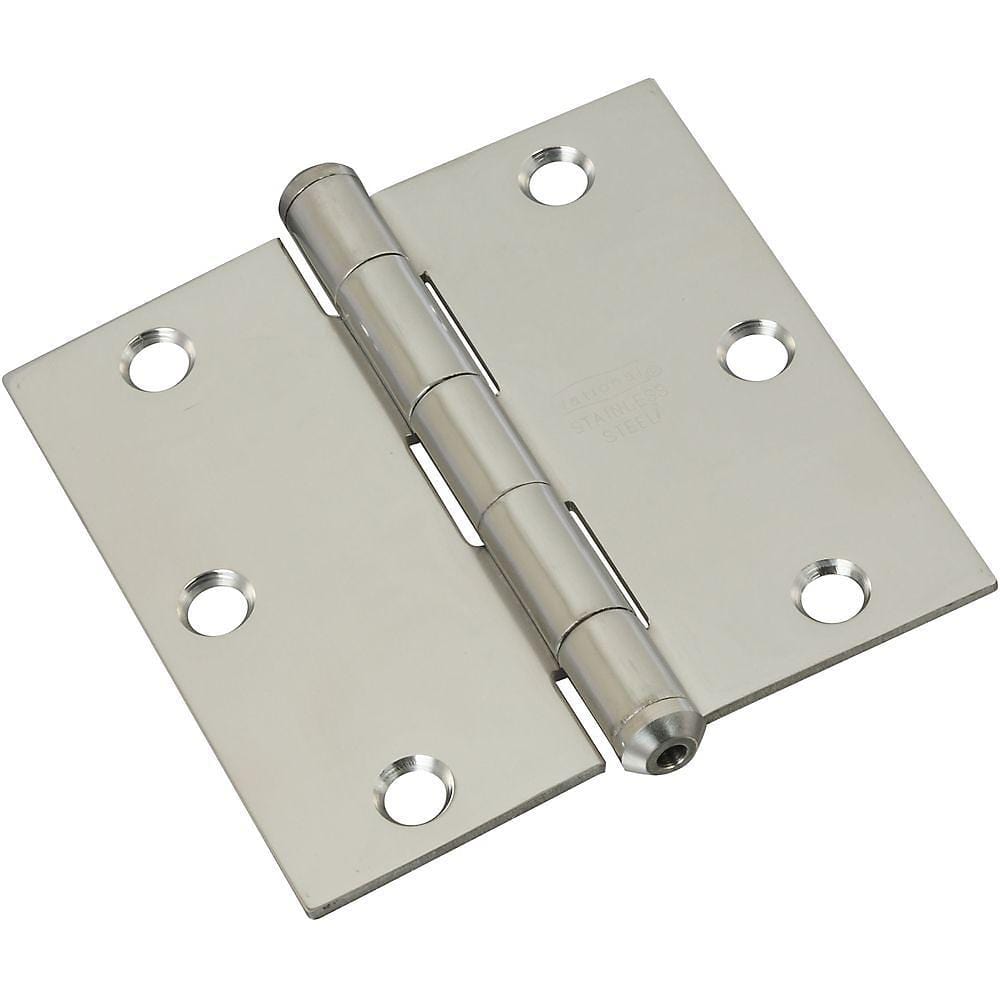 Stainless Steel Butt Hinge - 3.5" Inch Square - Rust Resistant - 1 Pack