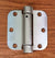 Residential Self-Closing Spring Hinges 3.5 Inch With 5/8" Radius Corner - Stainless Steel - 2 Pack