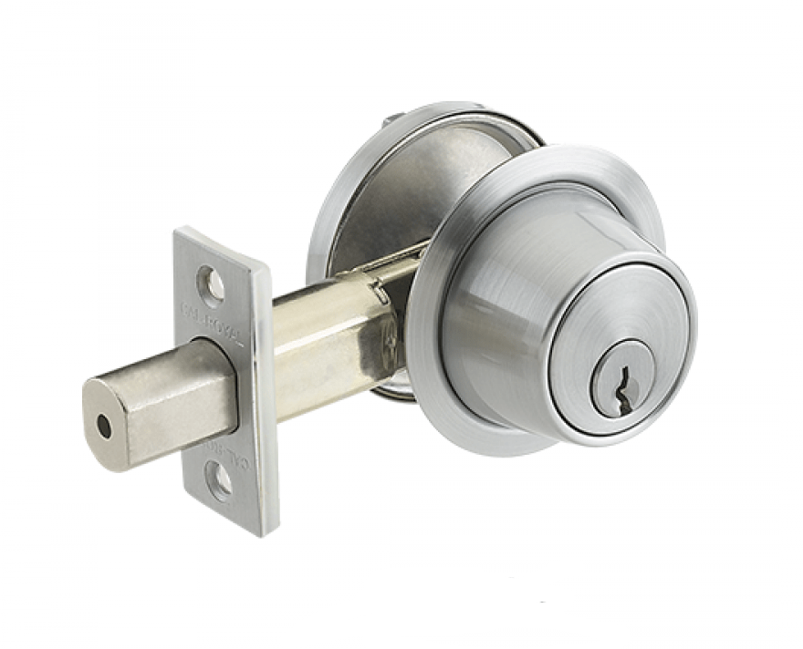 Standard duty single cylinder deadbolt CB160 Grade 2 available in multiple finishes for secure residential use.