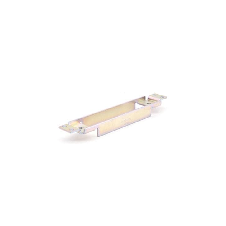 Steel mounting bracket for concealed hinges, zinc-coated, suitable for doors or frames, sold individually.