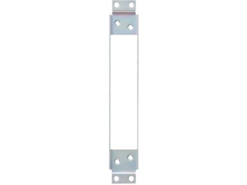 Steel mounting bracket for concealed hinges, zinc-coated, designed for doors or frames, sold individually.
