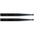 Strap Hinges for Shutters - Circle Tip - 18-1/4" Inch - Minimal Offset without Pintles - Black Powder Coat Finish - Sold in Pairs
