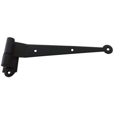 Strap Hinge for Shutters - Circle Tip - 9-1/4" Inch - Multiple Offsets Available - Black Powder Coat - Sold Individually