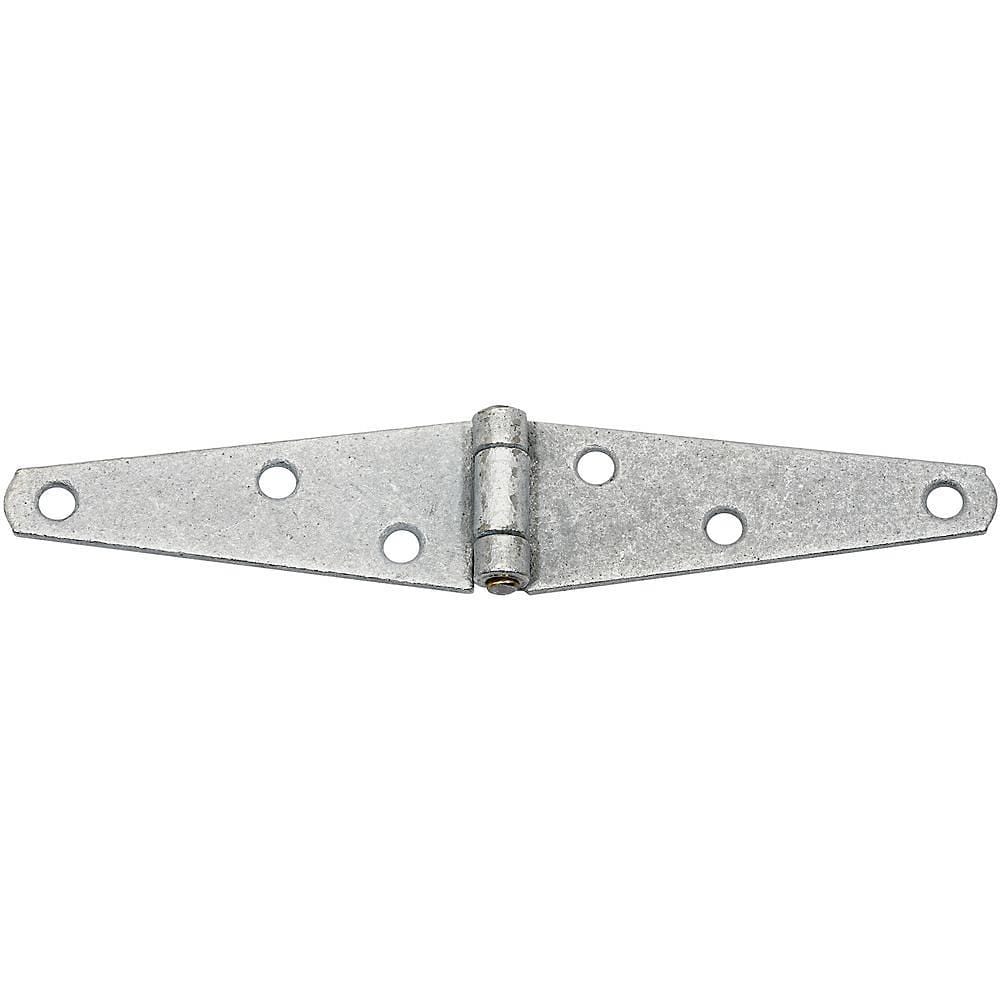 Steel strap hinges with brass pin, galvanized finish, 3 inches, sold in a 2 pack for durable door and gate applications.