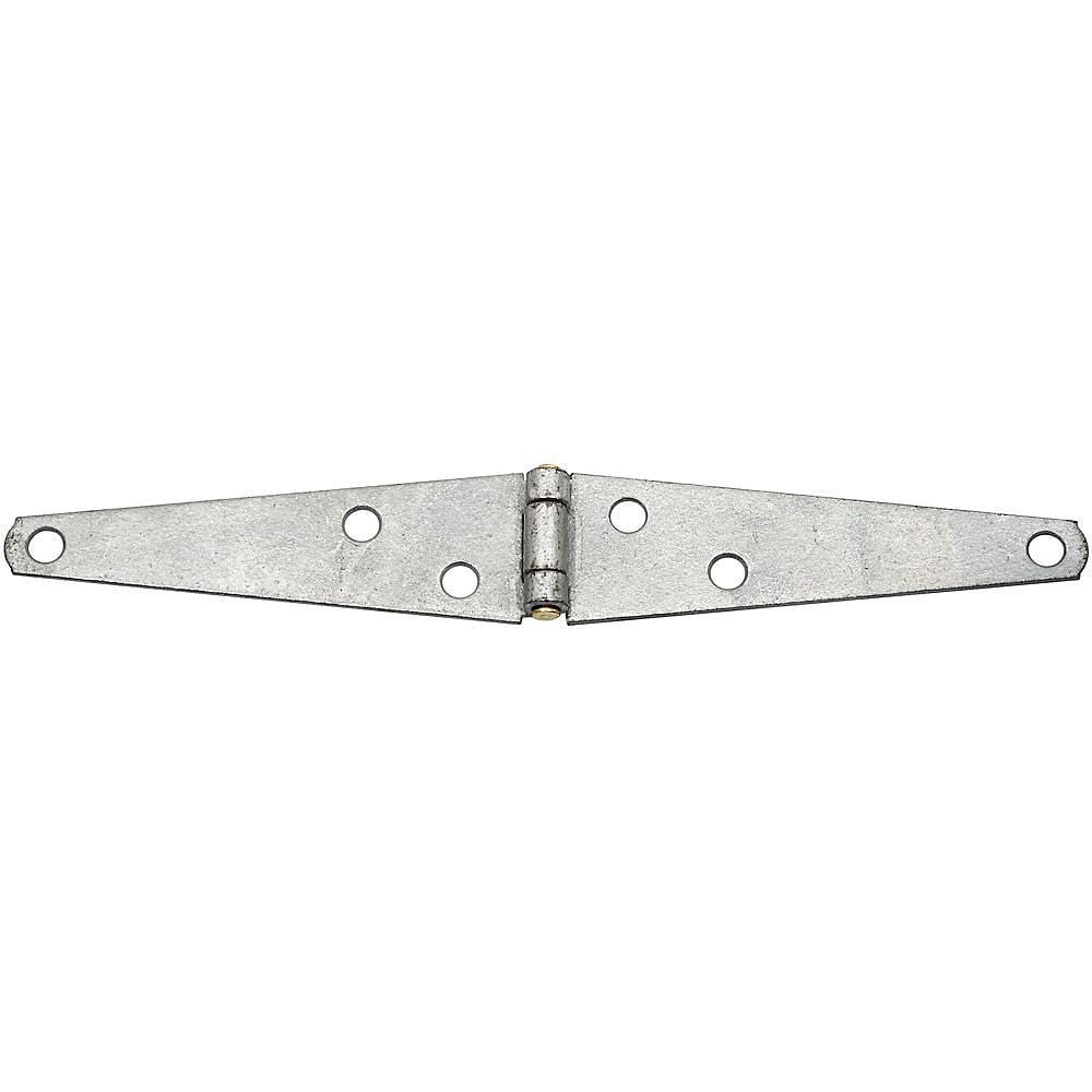Steel strap hinges with brass pin, galvanized finish, 3 inches long, sold in a 2 pack for durable door and gate applications.