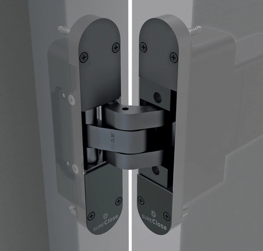 Adjustable self-closing gate kit for gates up to 220 lbs, suitable for gaps of 5/64" to 1/4", ideal for pool areas.