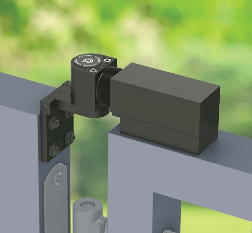 Sureclose Easy Gate Closer - For Center-Hinge Mounted Gates - Up To 180 Lbs - For Gate Gap (2" - 4") - Great For Pool Gates