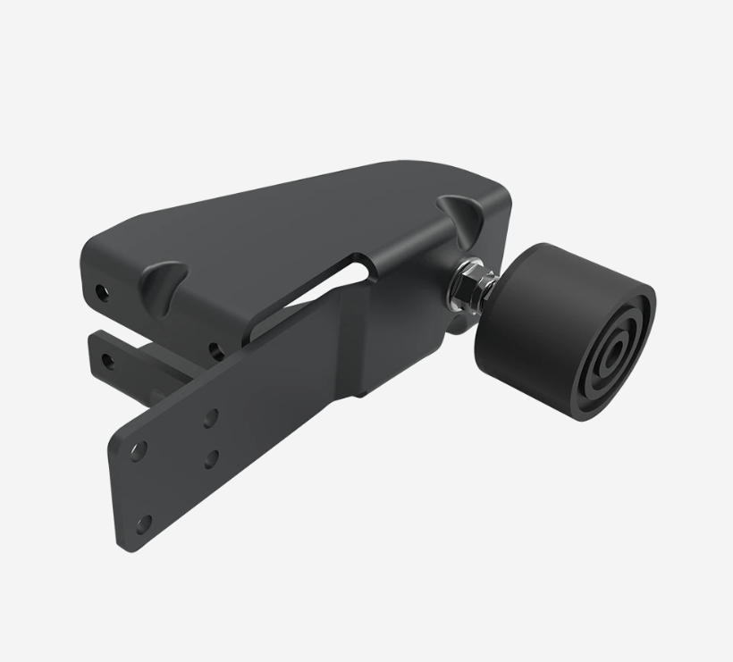 Sureclose gate stop for horizontal adjustment, allowing a maximum gate opening of 85 degrees for secure operation.