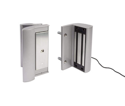 Surface Mounted Electromagnetic Lock With Integrated Pull/Push Handles - For Square Posts And Gate Profiles 1-9/16" To 3-1/8", 1200 Lbs Pulling Force - Multiple Finishes - Sold Individually