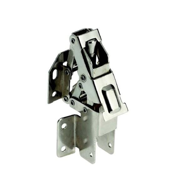 Surface Mounted Lift Up Hold Up Concealed Hinge - Nickel Finish - Sold Individually