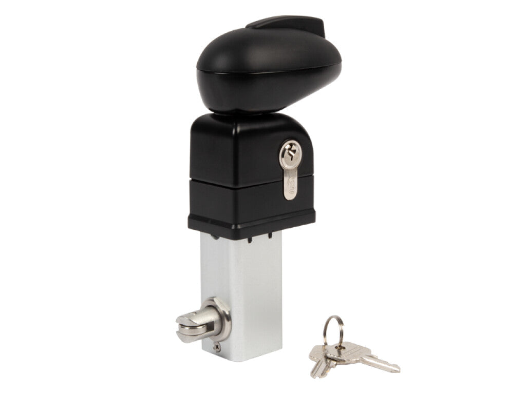 Swimming Pool Gate Lock - For Square Profiles 1-1/2" Inch - Black Finish - Sold Individually
