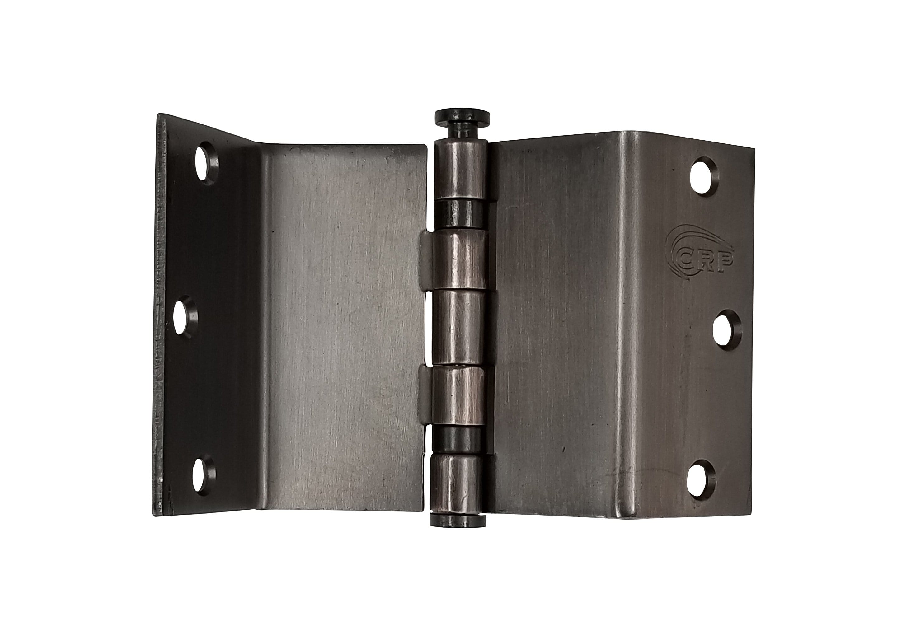 Swing clear expandable ball bearing door hinge, 3.5 inches square, full mortise design, available in multiple finishes.