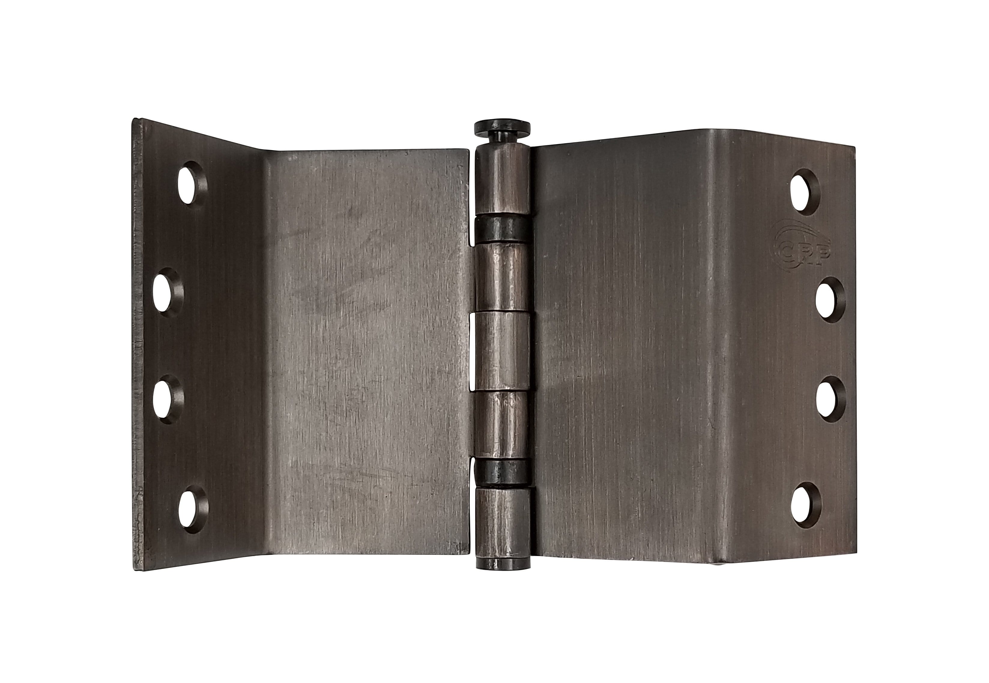 Swing clear expandable ball bearing door hinge, 4 inches square, full mortise, available in multiple finishes, sold individually.