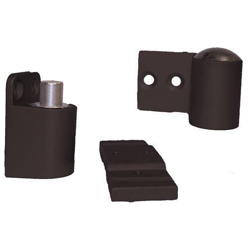 Intermediate pivot door hinges designed for aluminum doors, suitable for face frame or recessed applications.
