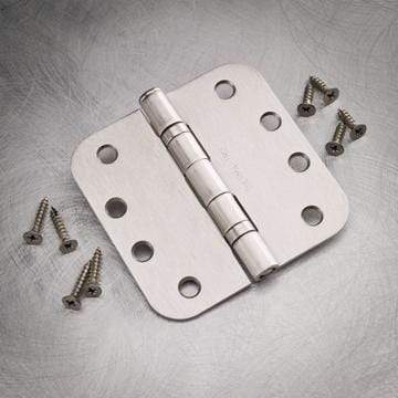 Thermatru Classic Craft ball bearing hinge, 4x4 inches with 5/8 inch radius, available in multiple finishes, sold individually.