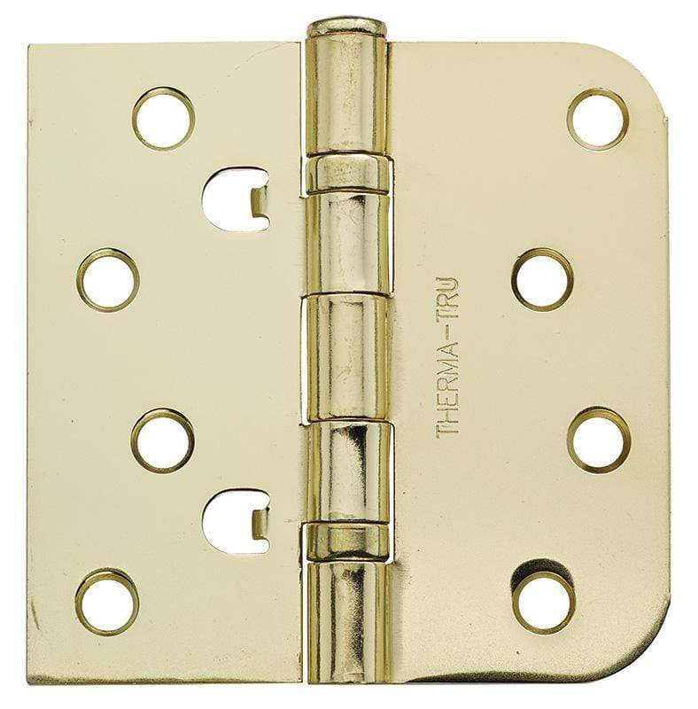 Self-aligning ball bearing hinge, 4" x 4" square corner, 5/8" radius, available in multiple finishes, sold individually.