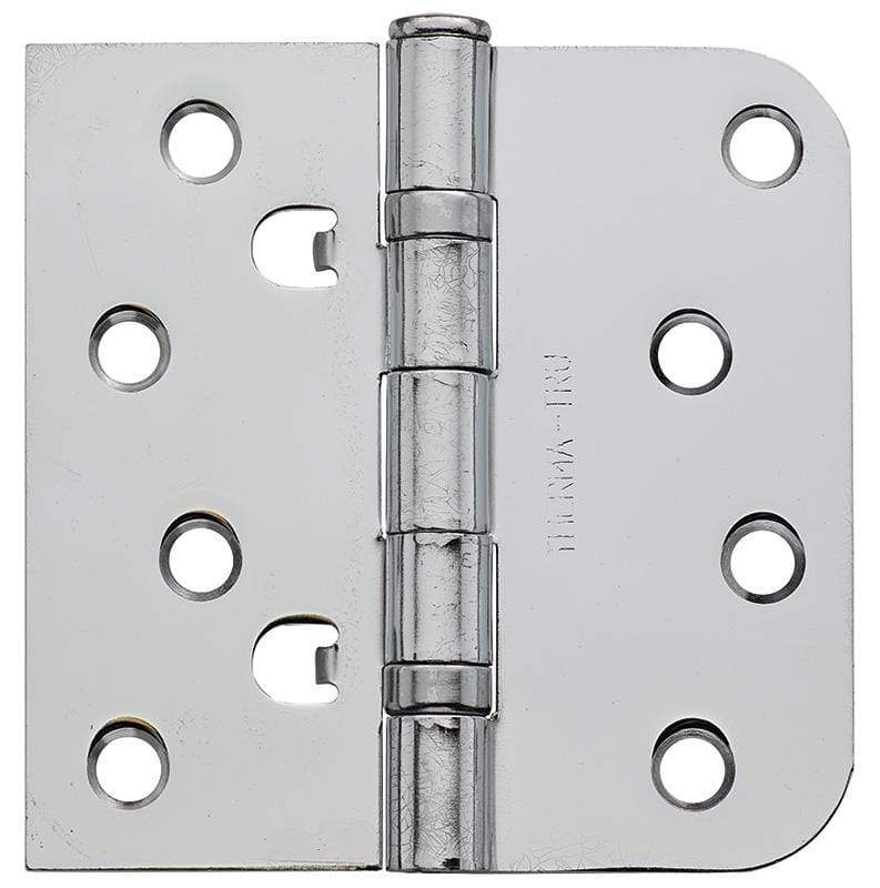 Thermatru 4x4 inch self-aligning ball bearing hinge with square corners and 5/8 inch radius, available in multiple finishes.