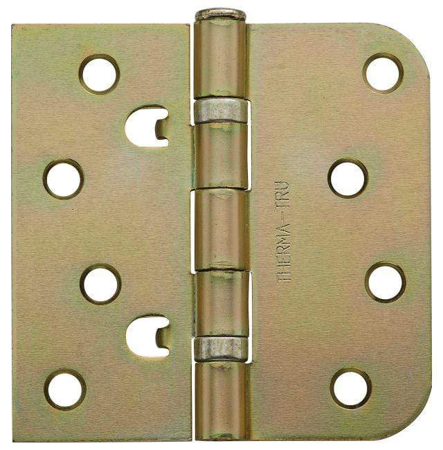 Self-aligning ball bearing hinge, 4x4 inch square corner, 5/8 inch radius, available in multiple finishes, sold individually.