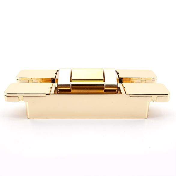 Three-way adjustable concealed hinge for cladded doors, available in multiple finishes, sold individually.