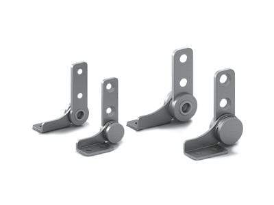 Stainless steel torque hinges for cabinets, sold individually, featuring a durable design for smooth operation.
