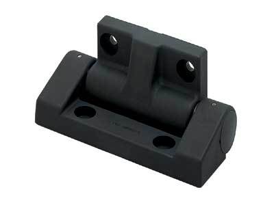 Dark gray soft-close torque hinge for cabinets, sold individually, designed for smooth and quiet operation.
