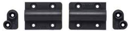 Torque hinges for cabinets with soft-close dampening feature, available in multiple finishes and sold in pairs.