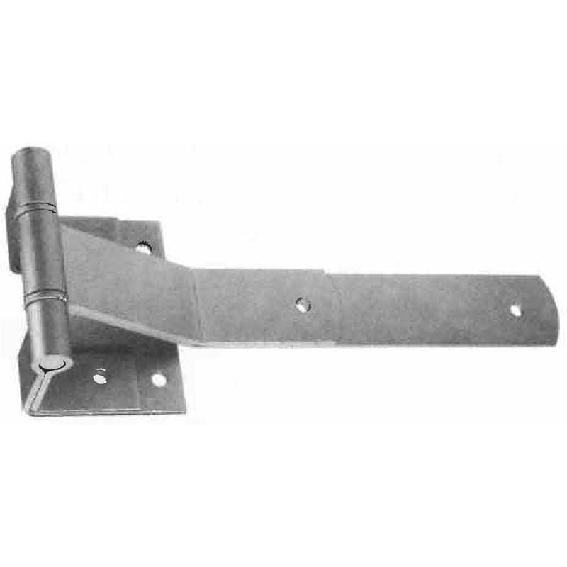 Square corner truck and trailer hinge, 25-1/4 inches, zinc plated, sold individually for durable applications.