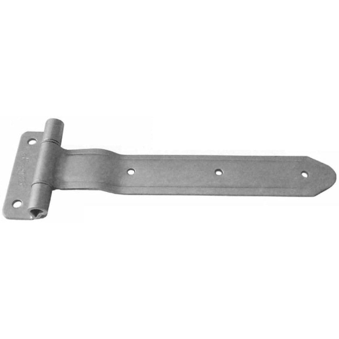 Embossed stainless steel truck and trailer hinge with a narrow bracket, available in multiple sizes, sold individually.