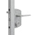 US Mortise Cylinder Gate Lock - For Square or Flat Profiles 3/8" to 2-3/4" - Silver Finish - Sold Individually