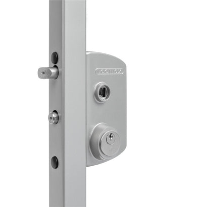 US Mortise Cylinder Gate Lock - For Square or Flat Profiles 3/8" to 2-3/4" - Silver Finish - Sold Individually