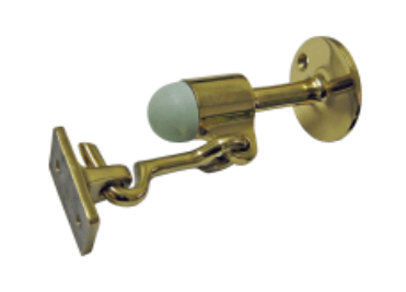 Heavy duty wall hook door stop, 3 5/8 inches, available in multiple finishes, sold individually for commercial use.