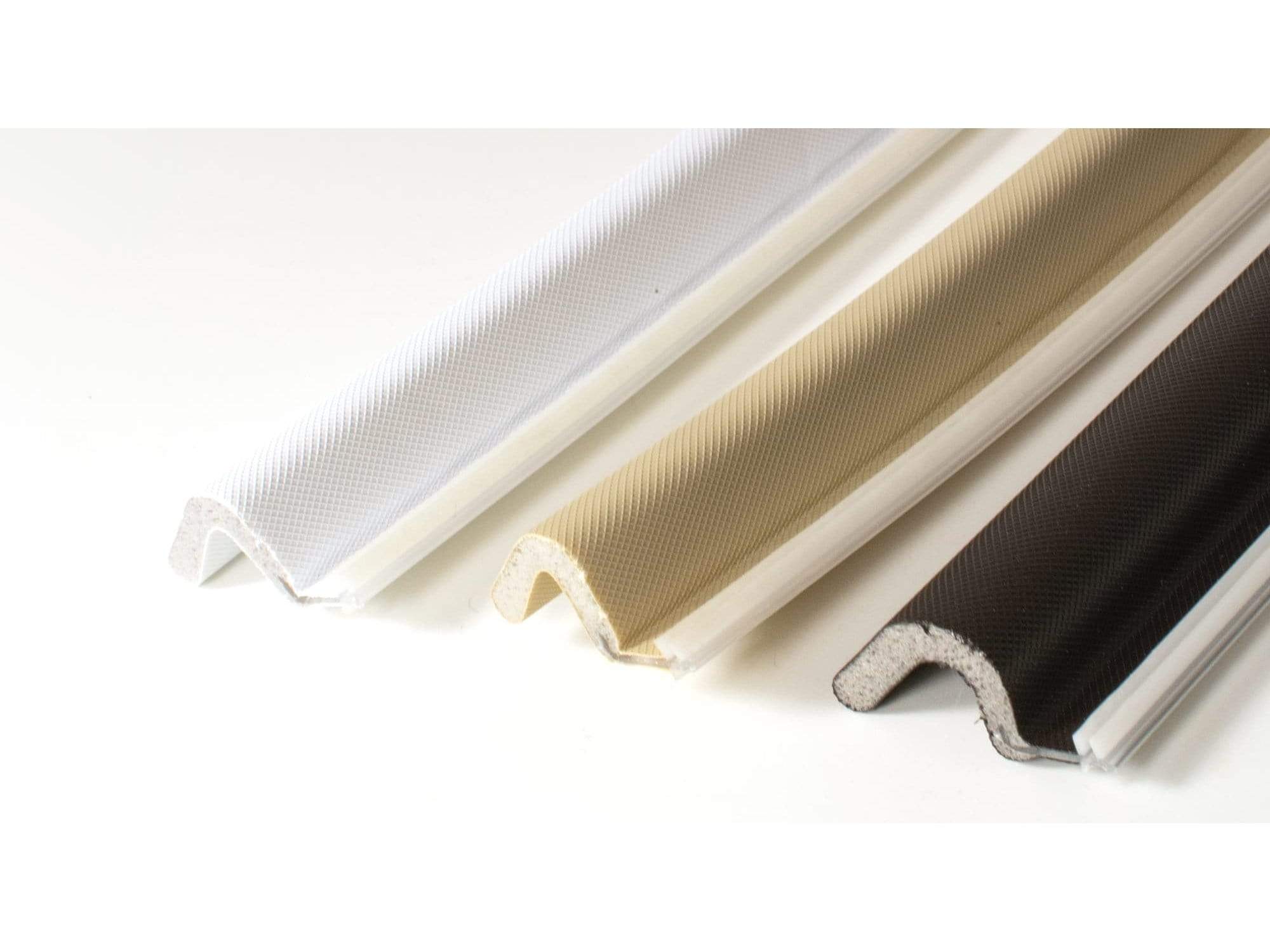 Light duty weather strip seals in various lengths and finishes, designed for effective sealing and insulation.