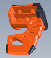 Portable temporary doorstop with a unique wedge design, available in multiple finishes for versatile use.