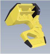 Portable temporary doorstop designed for stability, featuring a durable yellow body and rubberized grips for various finishes.