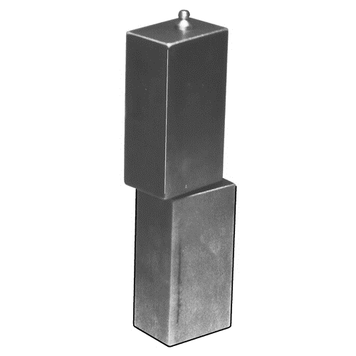 Weld on rectangular block hinges with stainless steel pin, available in multiple sizes, sold in a 2 pack.