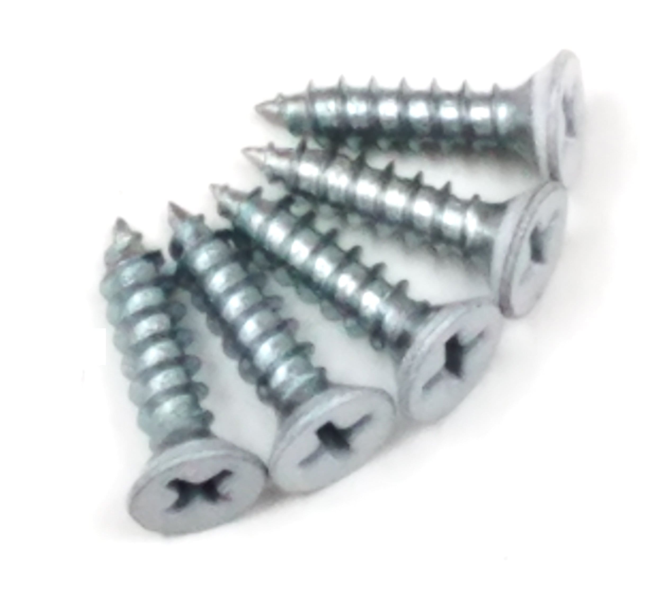 Fly cut wood screws for door hinges in white prime finish, #9 size, 3/4 inch length, ideal for secure installations.
