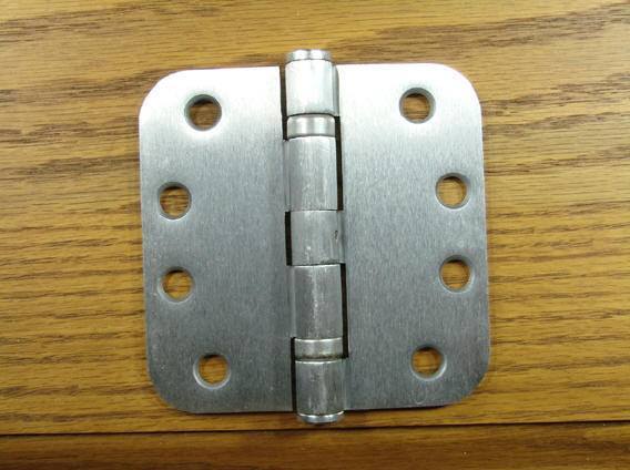 4" x 4" with 5/8" radius corners Commercial Ball Bearing Hinges - Multiple Finishes - Sold in Pairs - Commercial Ball Bearing Hinges Satin Chrome - 3