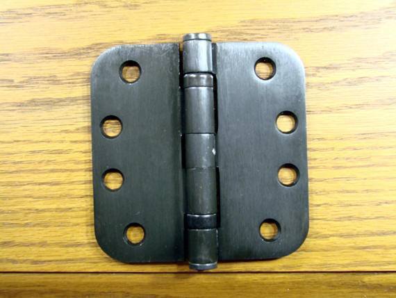 4" x 4" with 5/8" radius corners Oil Rubbed Bronze Commercial Ball Bearing Hinges - Sold in Pairs - Commercial Ball Bearing Hinges 