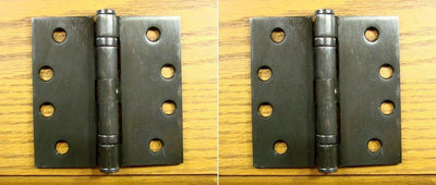 Case - 4" x 4" Square Commercial Ball Bearing Hinges - 25 Pairs - Satin Nickel or Oil Rubbed Bronze - Commercial Ball Bearing Hinges Oil Rubbed Bronze - 2