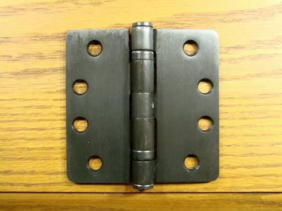 Case of 4" x 4" with 1/4" radius corners Commercial Ball Bearing Hinges - 25 Pairs - Satin Nickel or Oil Rubbed Bronze - Commercial Ball Bearing Hinges Oil Rubbed Bronze - 2