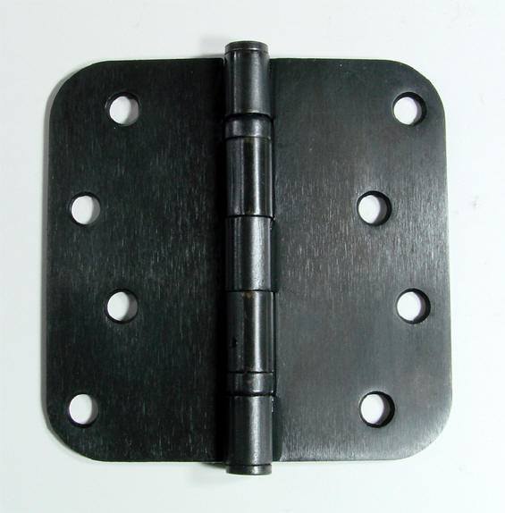 4" x 4" with 5/8" radius corners Oil Rubbed Bronze Residential Ball Bearing Hinges - Sold in Pairs - Residential Ball Bearing Hinges 