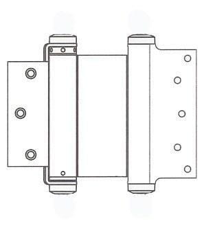 Prime Coated - Bommer Double Acting Spring Hinges Multiple Sizes (3" - 8") - Single Hinge - Double Action Spring Hinges 5 inch x 3 1/2 inch - 6