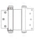 Satin Brass-Bommer Double Acting Hinges Multiple Sizes (3" - 8") - Single Hinge - Double Action Spring Hinges 5 inch x 3 1/2 inch - 6