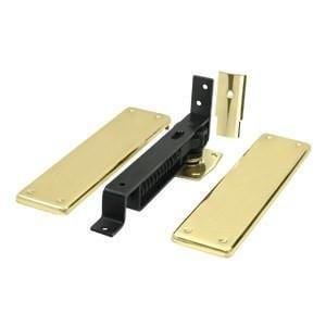 Floor Mounted Adjustable Double Acting Spring Hinges - Multiple Finishes Available - Floor Mounted Double Acting Spring Hinges Polished Brass - 1