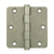3 1/2" x 3 1/2" with 1/4" Radius Corners Plain Bearing Brass Hinges - Multiple Distressed Finishes - Sold in Pairs - Plain Bearing Solid Brass Hinges White Bronze Light - 1
