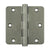 3 1/2" x 3 1/2" with 1/4" Radius Corners Plain Bearing Brass Hinges - Multiple Distressed Finishes - Sold in Pairs - Plain Bearing Solid Brass Hinges White Bronze Medium - 6