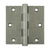 3 1/2" x 3 1/2" with Square Corners Plain Bearing Brass Hinges - Multiple Distressed Finishes - Sold in Pairs - Plain Bearing Solid Brass Hinges White Bronze Medium - 5